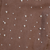 WATSON DENIM PANTS WITH WHITE PEARLS (BROWN)