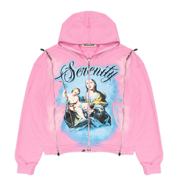 SERENITY TRIPLE ZIP HOODIE (PINK)