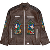 CULTIVATE YOUR GARDEN SUEDE MOTO JACKET (BROWN)