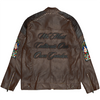 CULTIVATE YOUR GARDEN SUEDE MOTO JACKET (BROWN)