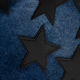 WATSON LEATHER APPLIQUE PATCH SHORTS (BLUE)
