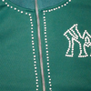 PEARL LINED SWEAT SUIT JACKET (GREEN)