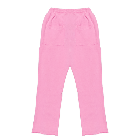 SERENITY ZIP FLARE SWEATPANTS (PINK)