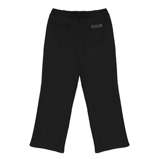 PEARL LINED SWEAT SWEAT SUIT PANTS (BLACK)