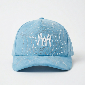 SPIDER WEB TRUCKER HAT (LIGHT BLUE)