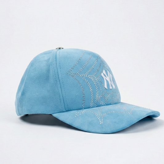 SPIDER WEB TRUCKER HAT (LIGHT BLUE)