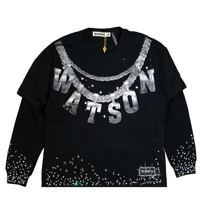 WATSON CHAIN LONG SLEEVE T-SHIRT (BLACK)