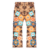 CAMO MULTI CHENILLE FLORAL PATCH DENIM PANTS (TAN)