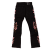 RED CHERRY BLOSSOM DENIM PANTS (BLACK)