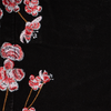 RED CHERRY BLOSSOM DENIM PANTS (BLACK)