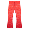 CROSS RHINESTONE DENIM PANTS (RED)