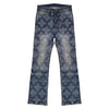 CROSS RHINESTONE DENIM PANTS (BLUE)