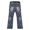 CROSS RHINESTONE DENIM PANTS (BLUE)