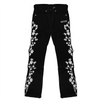 WHITE CHERRY BLOSSOM DENIM PANTS (BLACK)