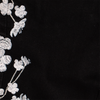 WHITE CHERRY BLOSSOM DENIM PANTS (BLACK)