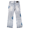 SKELETON HANDS DENIM PANTS (BLUE)