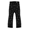 LEATHER STAR APPLIQUE STACKED DENIM PANTS (BLACK)