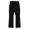 EMBROIDERED STARS STCKED DENIM PANTS (BLACK)