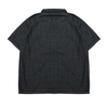 DENIM SPIDERWEB S/S BUTTON UP SHIRT (BLACK)