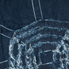 DENIM SPIDERWEB S/S BUTTON UP SHIRT (BLUE)