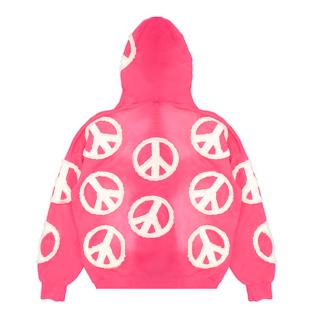 PEACE APPLIQUE HOODIE (PINK)