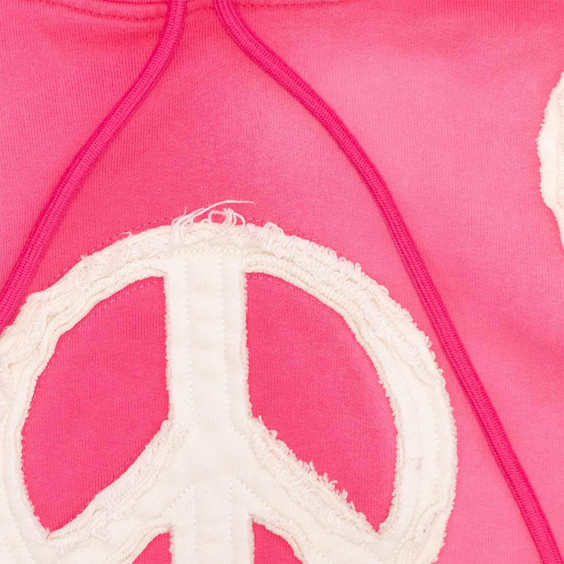 PEACE APPLIQUE HOODIE (PINK)