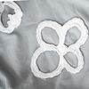 FLOWER APPLIQUE HOODIE (GRAY)