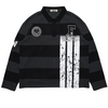 FRANCE WORLD CUP LONG SLEEVE RUGBY POLO (BLACK)