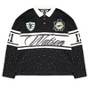 PEARL RUGBY DIVISION LONG SLEEVE RUGBY POLO (BLACK)