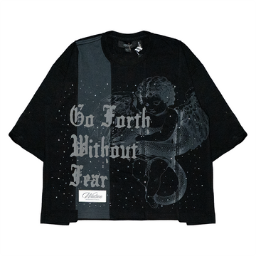 WITHOUT FEAR MULTI PANEL T-SHIRT (BLACK)