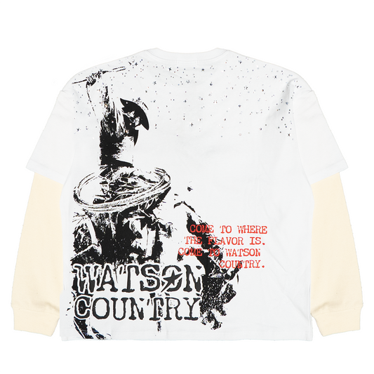 COUNTRY LONGSLEEVE T-SHIRT (WHITE)