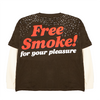 FREE SMOKE LONGSLEEVE T-SHIRT (BROWN)