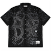 SPIDER WEB CRYSTAL WORK SHIRT (BLACK)