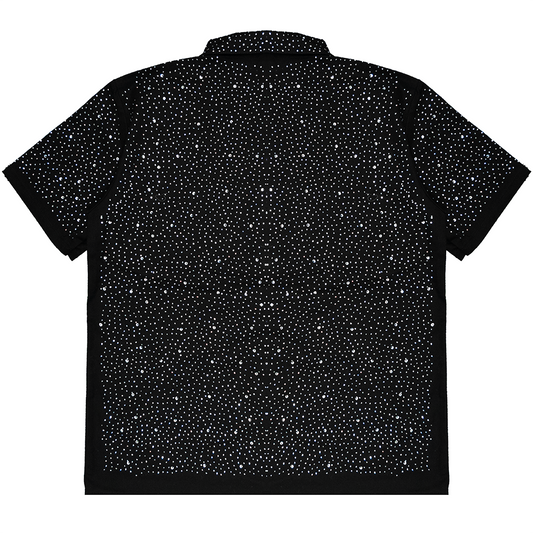 SPIDER WEB CRYSTAL WORK SHIRT (BLACK)