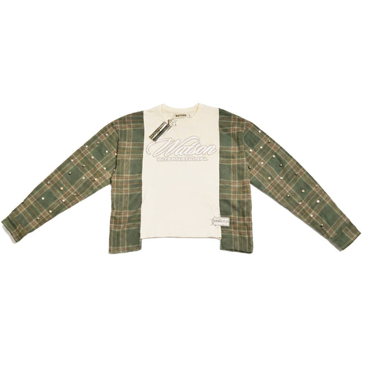WATSON UPCYCLED T-SHIRT FLANNEL (CREAM)