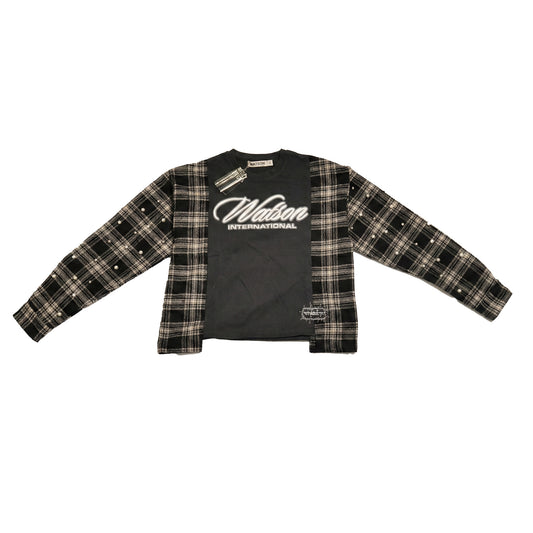 WATSON UPCYCLED T-SHIRT FLANNEL (CHARCOAL)