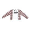 WATSON FORTUNE FAVORS THE BOLD UPCYCLED T-SHIRT FLANNEL (CORAL/BLACK)