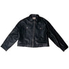 WATSON BLACK STUD EMBELLISHED BLACK MOTO JACKET