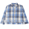 Watson Multi Crystal Blue Flannel Shirt, blue and white plaid long-sleeve flannel