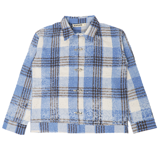 WATSON MULTI CRYSTAL BLUE FLANNEL SHIRT