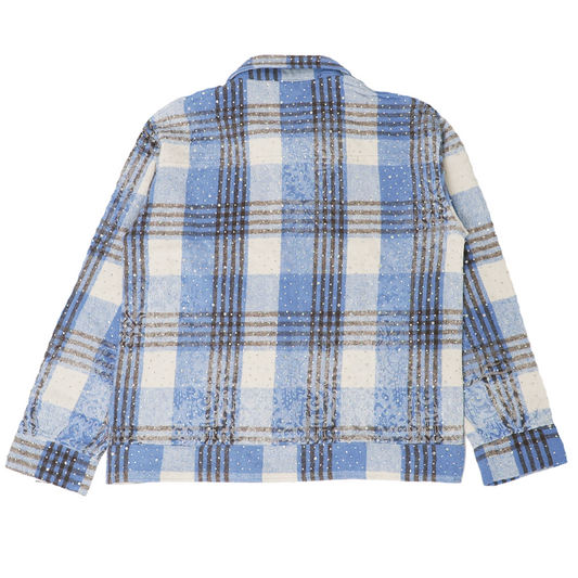 WATSON MULTI CRYSTAL BLUE FLANNEL SHIRT