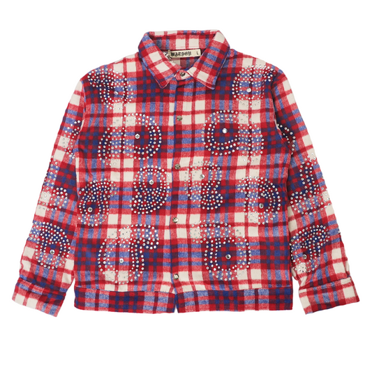 WATSON BIG PAISLEY CRYSTAL PURPLE AND LAVENDER FLANNEL SHIRT