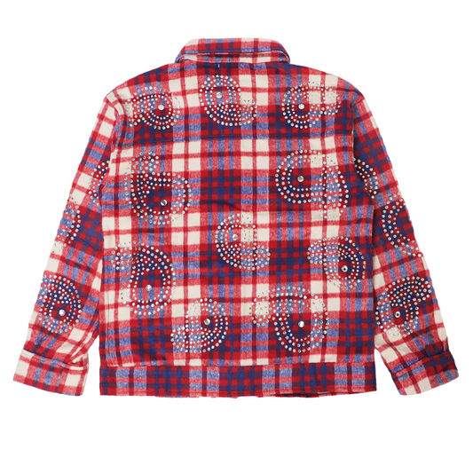 WATSON BIG PAISLEY CRYSTAL PURPLE AND LAVENDER FLANNEL SHIRT
