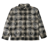 Watson Big Paisley Crystal Black Flannel Shirt, black and white plaid long-sleeve flannel