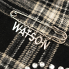 Watson Big Paisley Crystal Black Flannel Shirt, black and white plaid long-sleeve flannel – alternate view 9