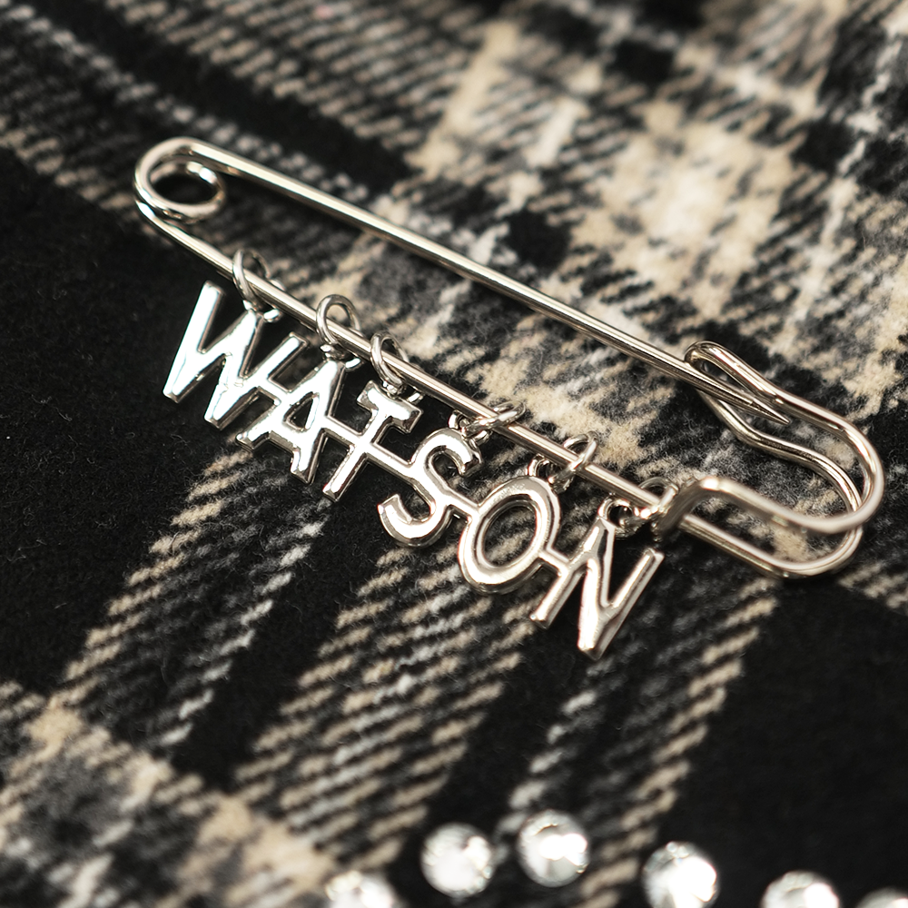 Watson Big Paisley Crystal Black Flannel Shirt, black and white plaid long-sleeve flannel – alternate view 9