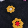 WATSON CROCHET FLOWER BLACK WASH DENIM SHORTS