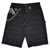 WATSON BLACK DIAMOND DENIM SHORTS