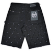 WATSON BLACK DIAMOND DENIM SHORTS