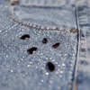 WATSON PURPLE PEAR DIAMOND LIGHT WASH DENIM SHORTS